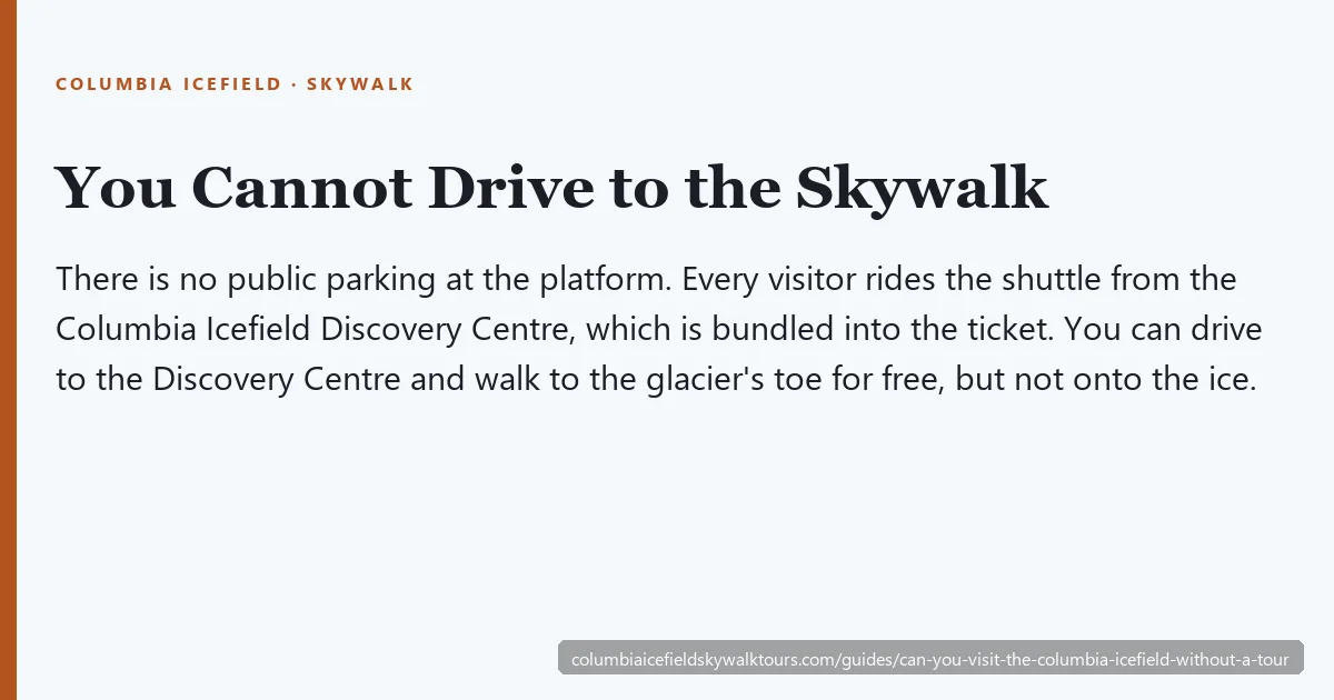 Visiting the Columbia Icefield without a tour: what you can reach by car and on foot, and what needs a ticket