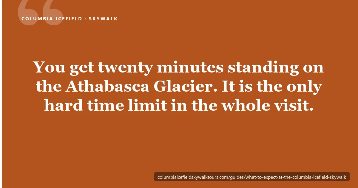 What to expect at the Columbia Icefield Skywalk: check-in at the Discovery Centre, the shuttle, the glass floor and the glacier